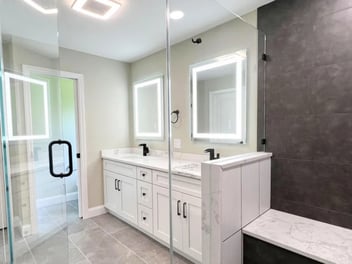 Image of a spacious bathroom remodel